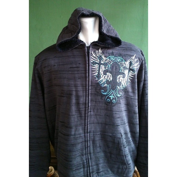 Jaket Sweater Big Size - Faded Glory Sherpa Hoodie Full Zip Jacket