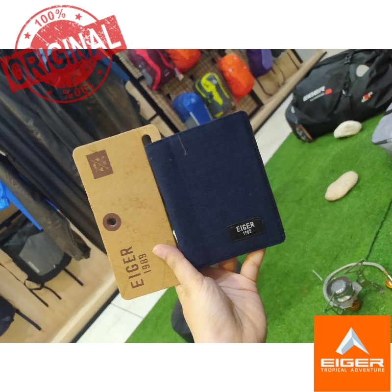 EIGER1989 DOMPET VERTICAL CANVAS 1.1 WALLET PRIA WANITA 910005147 ORIGINAL