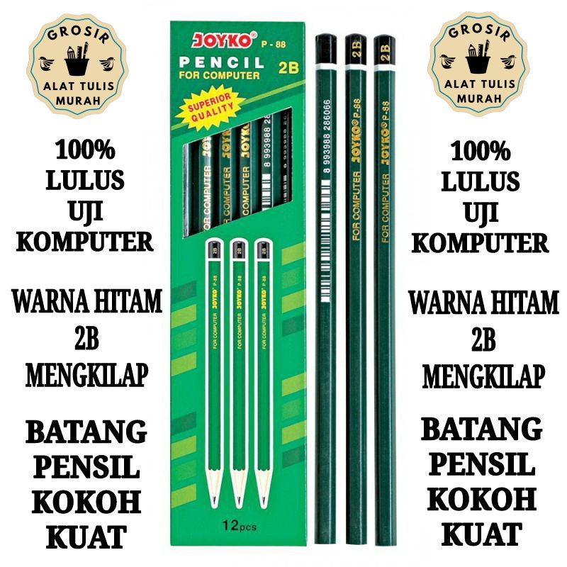 

GROSIR PENSIL 2B UJIAN KOMPUTER JOYKO (ECER / PCS)