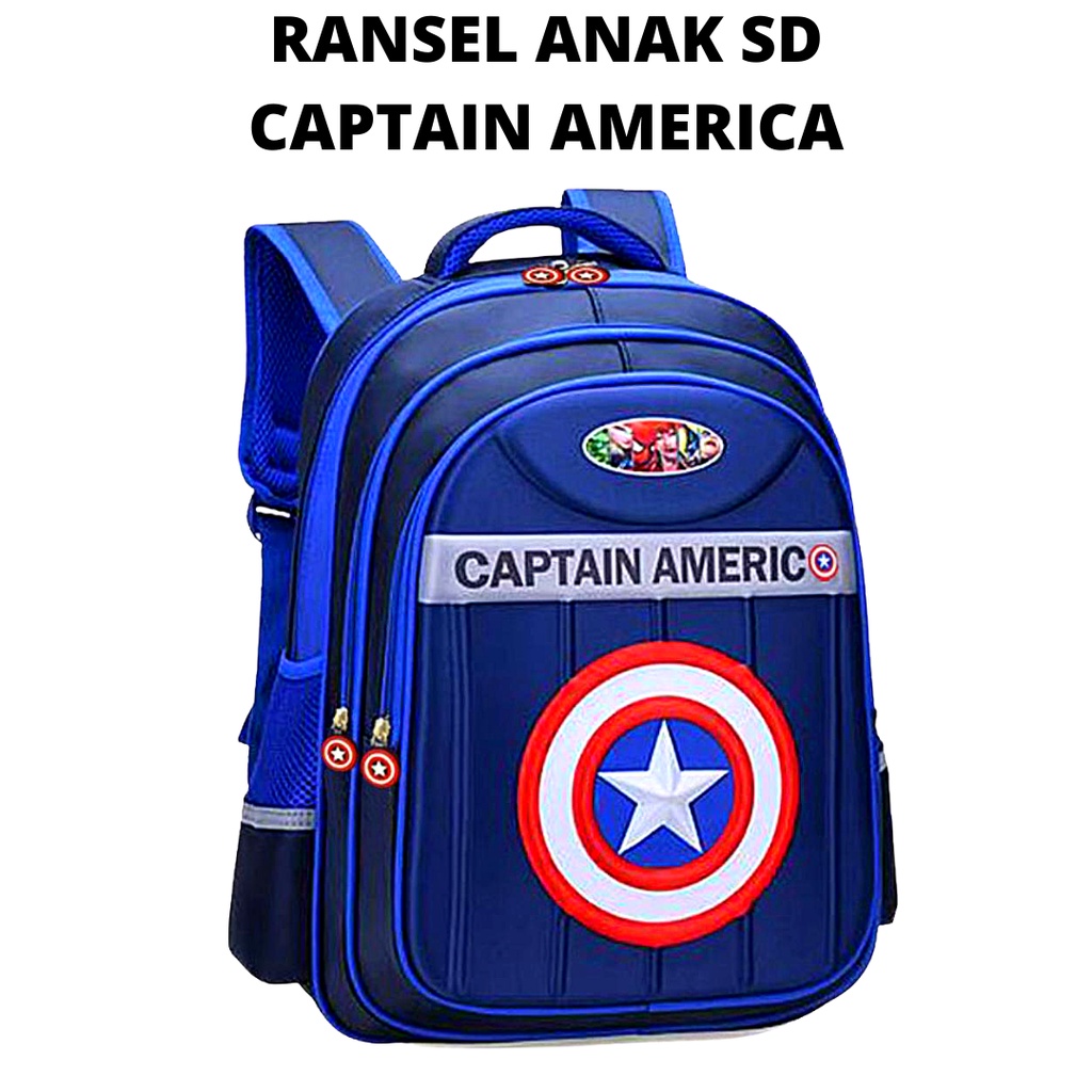 LMB Tas Anak Sekolah SD Laki Laki Timbul Ukuran Besar IMPORT Gambar Karakter Timbul 6D Superhero