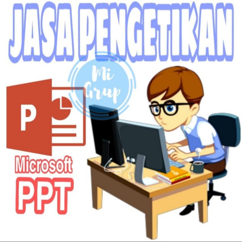 Jasa ketik ppt tugas sekolah kantor pengetikan Shopee