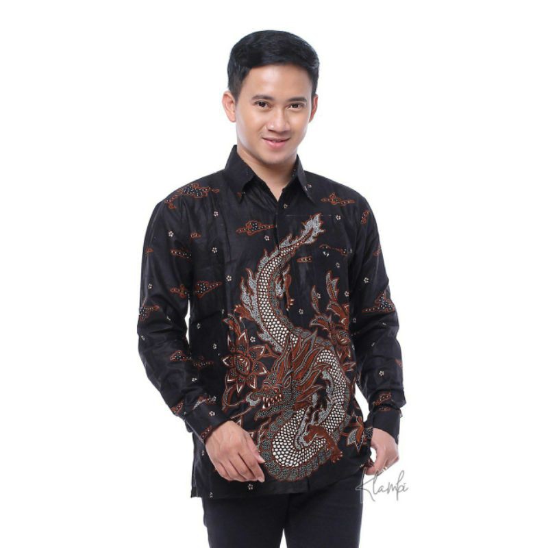 Baju Batik Pria Gus Azmi Syubbanul Muslimin Batik Katun Halus Hadroh Azzahir Hilwa Ala Santri Modern-Kmeja Naga Besar