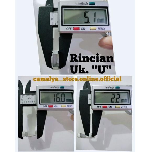 [PRODUK RKKVO] U,M,H Silver Etalase Aluminium Per Meter +Roda / Rel Kaca Showcase Etalase Aluminium 