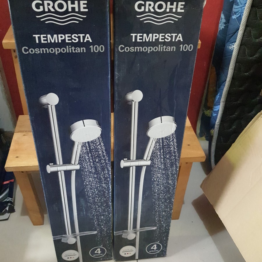Jual GROHE TEMPESTA COSMO 100 SHOWER RAIL SET 4 SPRAYS 27577002