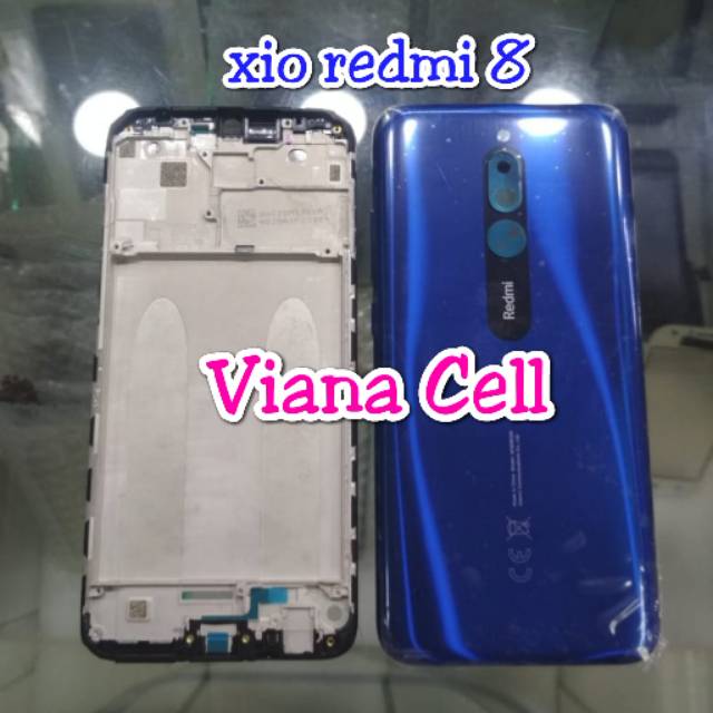 BACK DOOR BACKDOOR FRAME LCD TULANG FULLSET XIAOMI REDMI 8 ORIGINAL