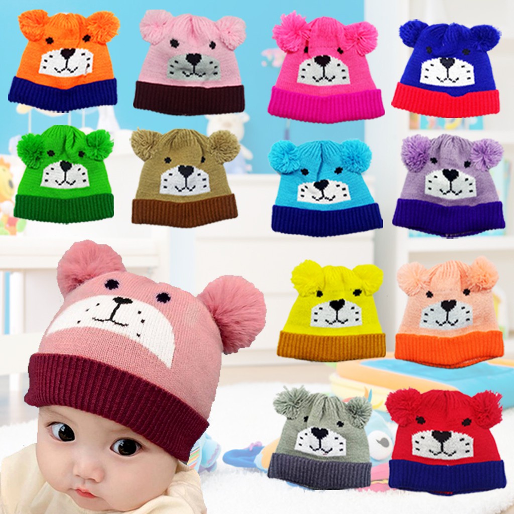 HappyOliver KUPLUK LION (H) Topi Anak Lucu Model kupluk Usia 0 Sampai 3 Tahun Kualitas Terbaik