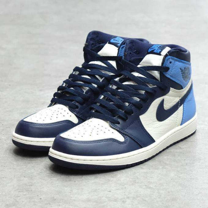 Jual Air Jordan 1 Obsidian University Blue 555088-140 - Biru Muda, 43