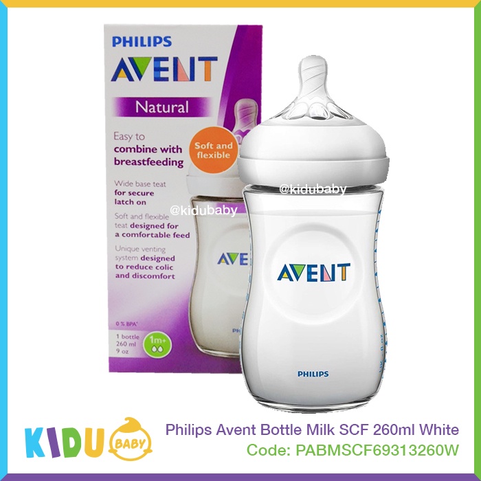 Philips Avent Bottle Milk SCF693/13 260ml White Botol Susu Bayi dan Anak Kidu Baby