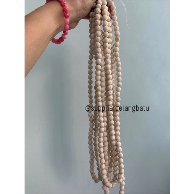 renceng white lava stone putih 10mm batu akik merapi larva atsiri akik