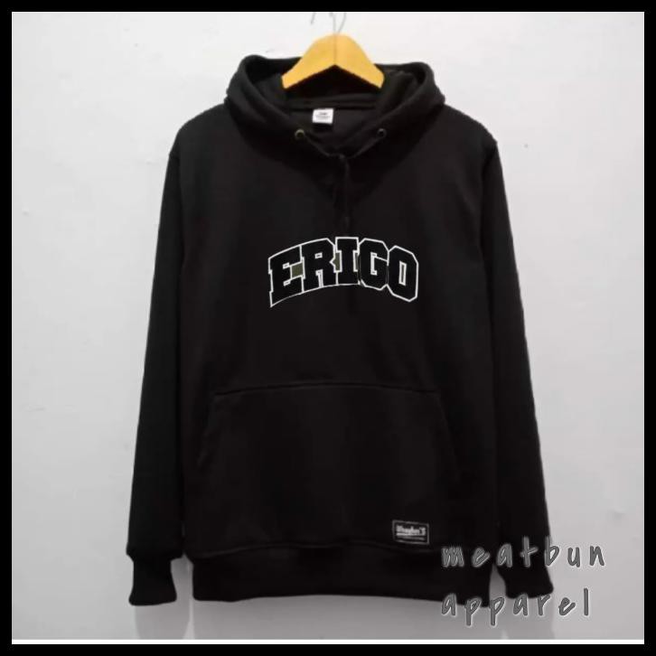 Sweater Hoodie Pria Distro Erigo Murah Premium Bisa Bayar Ditempat - Hitam, M