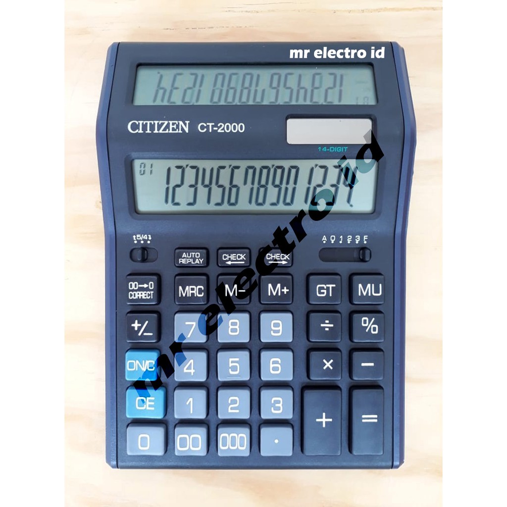 

KALKULATOR CITIZEN CT 2000 - 14 DIGIT - KALKULATOR DENGAN TAMPILAN 2 LAYAR - HIGHT QUALITY