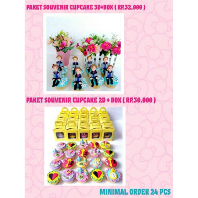 

Souvenir Ultah Anak Cupcake free packaging