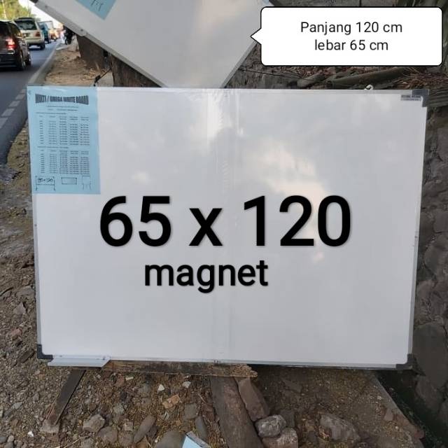 

Whiteboard 65 x 120 cm Papan tulis 65x120