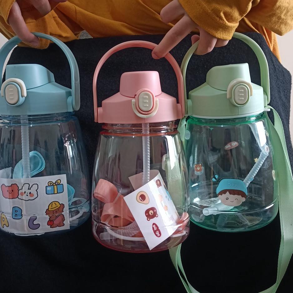 [DF1119]ꕥ YGS - E105- BOTOL MINUM VIRAL 1.3 LITER TRANSPARAN  / BOTOL MINUM VIRAL STICKER / BOTOL MI