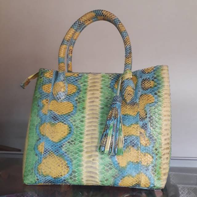 TAS KULIT ULAR ASLI JUMBO TAS ULAR PHYTON
