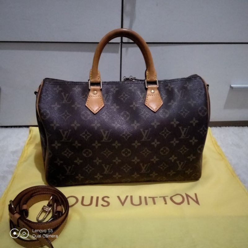 Preloved tas LV Speedy mono 34*23 no seri second