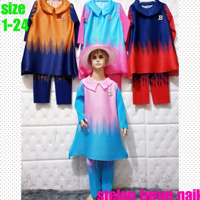 Setelan Baju Turun Naik Anak Perempuan 4-12 Tahun Viral Terbaru