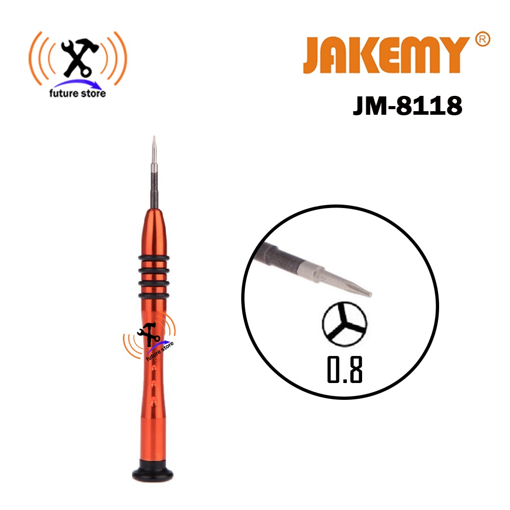 JAKEMY JM-8118 (Y) 0.8 Precision Aluminium Alloy obeng handphone original for iphone
