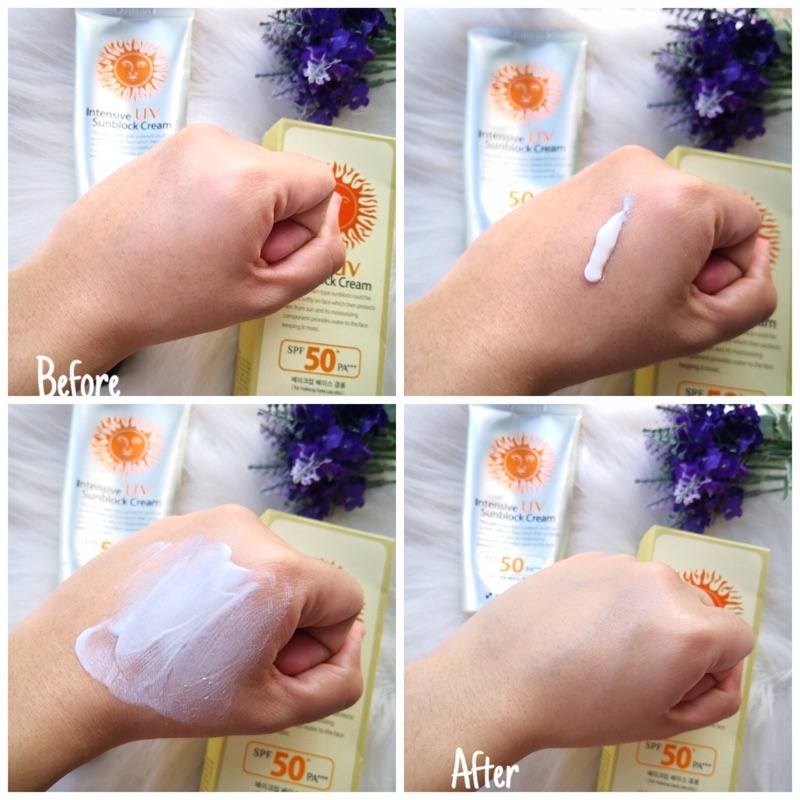 3W Clinic Sunscreen Intensive UV Sunblock Cream Sunscreen Korea Sun Block Collagen Vita Moist SPF 50+ PA+++ 70ml