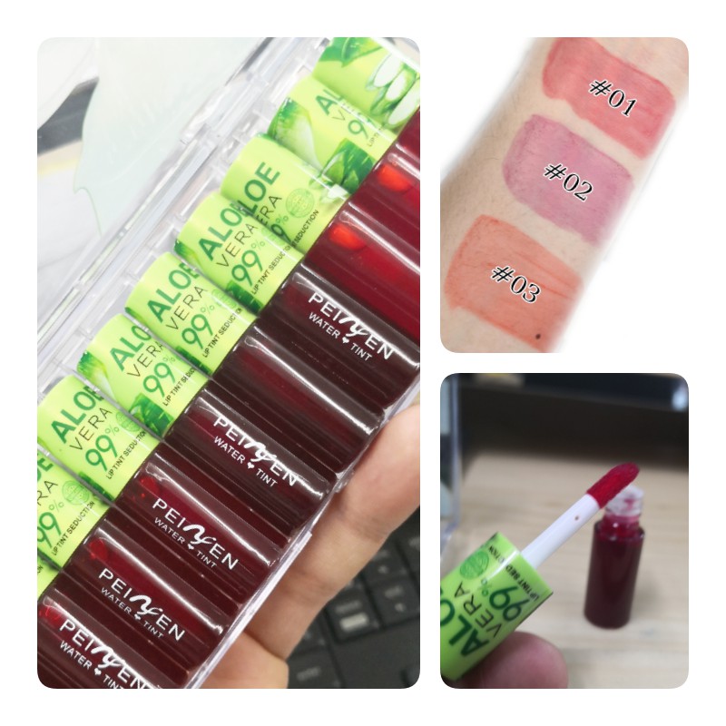 NEW LIPTINT PEIYEN PEINFEN ALOEVERA MOISTURIZING LITTLE LIPSTICK WATER LIP TINT ALOE VERA