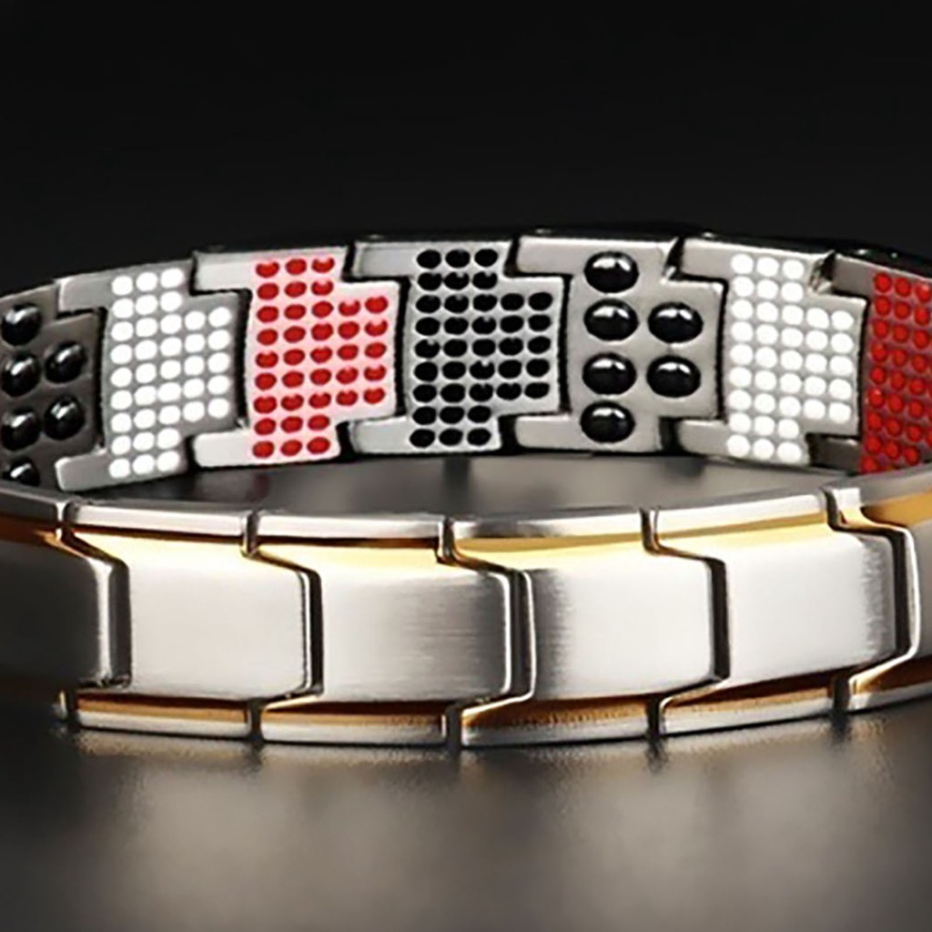 Hu Hu Hu Hu Hu Alat Bantu Pasang Kacamata♡ Gelang Kesehatan Magnetik Anti Lelah Bahan Metal Untuk Pasangan