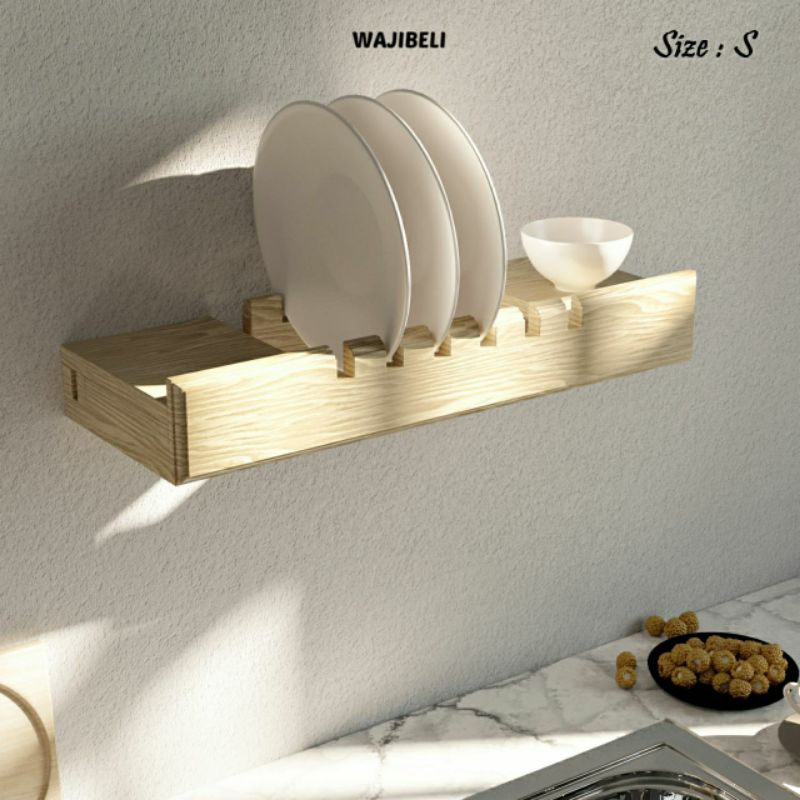 Rak Tempel Di Bawah Tv Minimalis Modern Dinding Tembok Terbaru Vas Bunga Buku Tempel Kayu Besi COD R