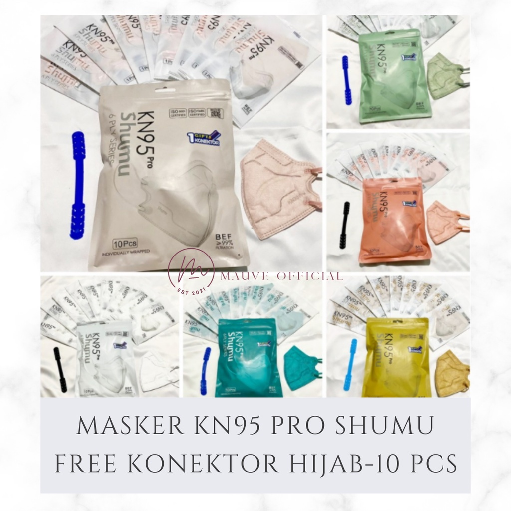 MAUVE | Masker Surgical Mask Shumu KN95 PRO Individual Pack 6Ply isi 10Pcs Original