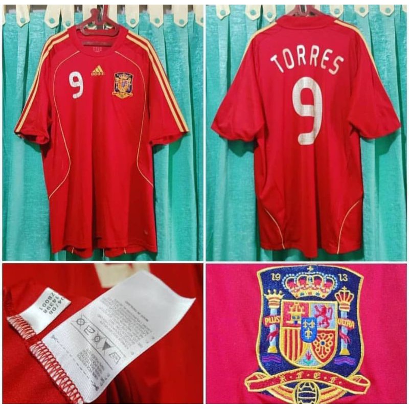 Jersey Spain / Spanyol Adidas Original Euro 2008 - Torres