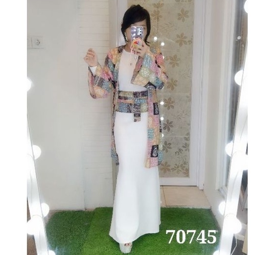70745 Fullset Gamis Inner + Outer Etnic 4 variasi in one