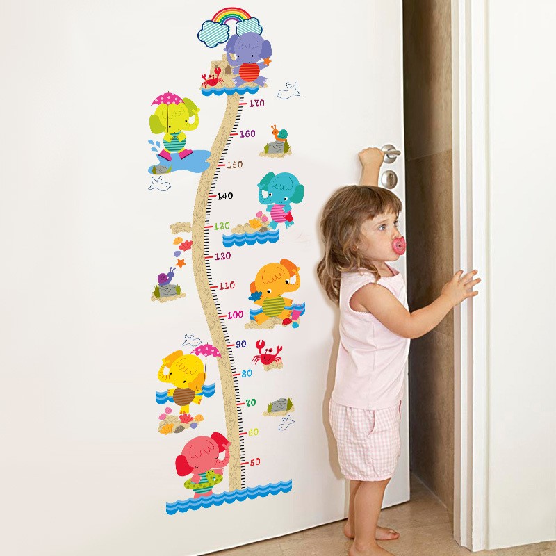 Reliza Wall Sticker Pengukur Tinggi Badan Gajah Anak Elephant animal Stiker Dinding LDR9267