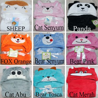 Selimut Bayi Topi Boneka / Selimut Bayi Karakter Fleece ...