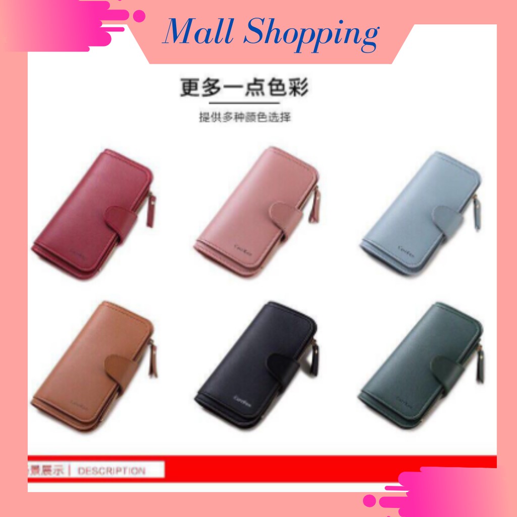 (COD) Dompet Lipat Wanita Dompet Panjang Women Wallet Pocket Fashion MALL SHOPPING