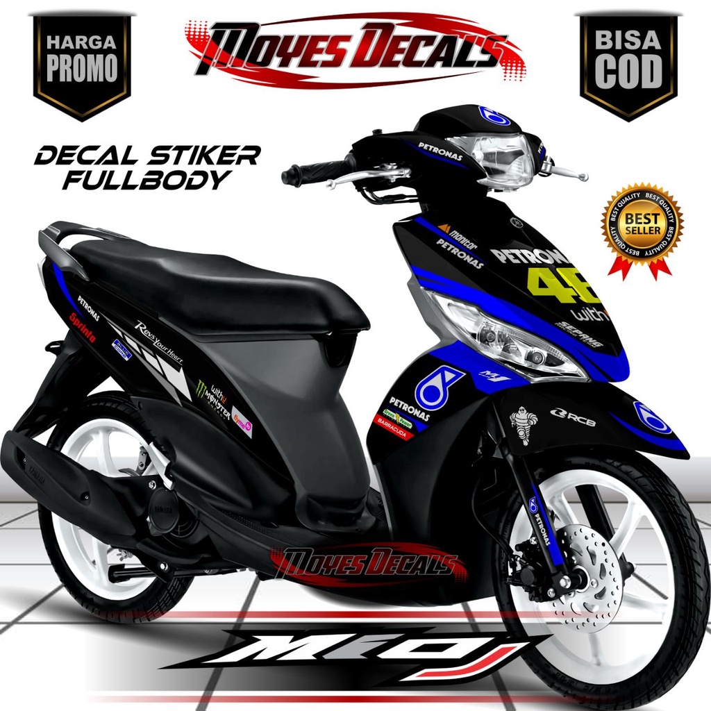 Decal Fullbody MIO J Petronas SRT Biru Variasi