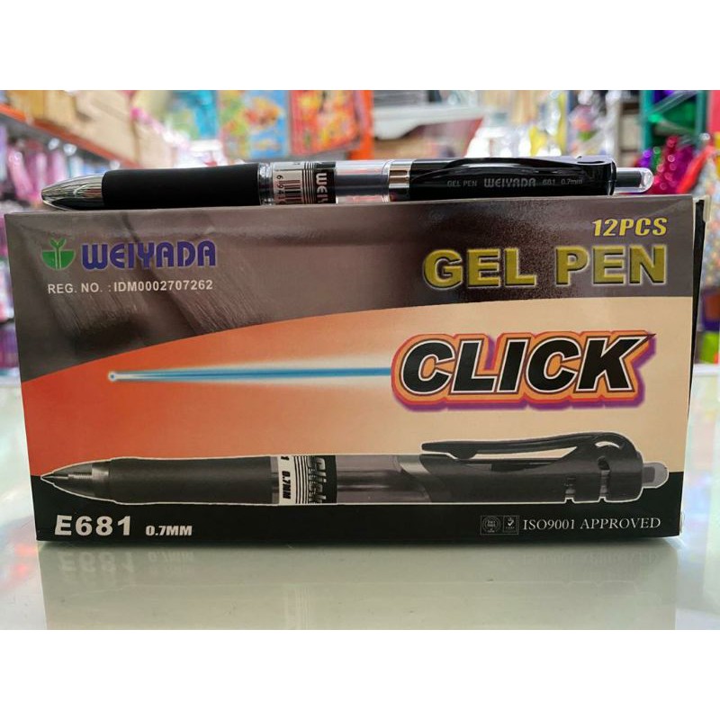 

Pulpen Gel pen Weiyada 3681 0.7mm Hitam&Biru