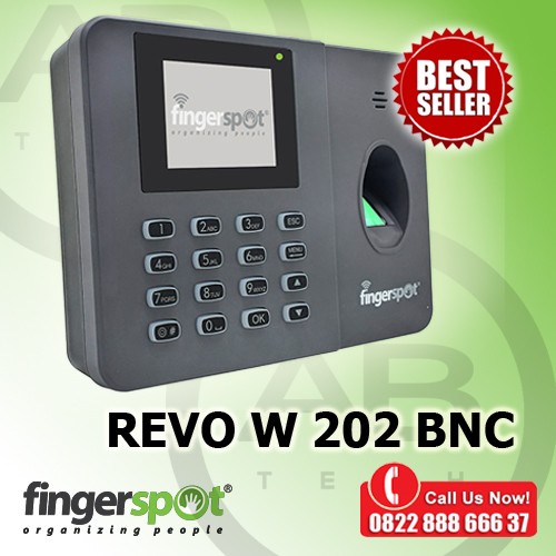 Mesin Absensi Fingerspot Revo W-202BNC (Wifi + Battery)
