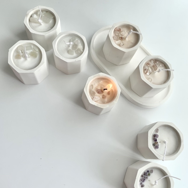 Scented Candle with Crystal Healing Chakra Awakening by Madame Berdin | Lilin Aromaterapi dengan batu kristal | Scented candle Christmas Hampers Lilin Natal Relaxing Kado Valentine