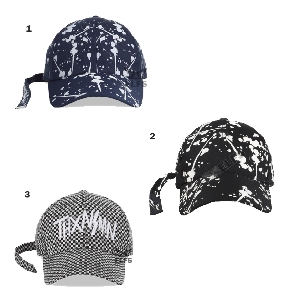 Topi Baseball Korea Tali Panjang Sablon Unisex Cap Topi Pria Wanita