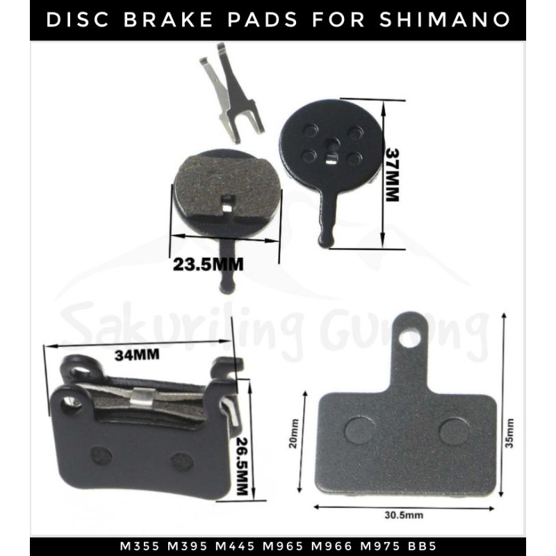 Kampas Rem Sepeda Shimano Disc Brake Pads SZ911