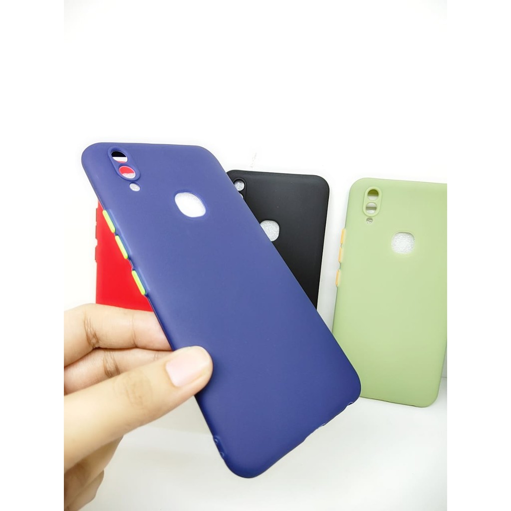 SMPC TPU Candy Vivo V9 6.3 inch SoftCase Macaron Protection Camera Tombol Warna