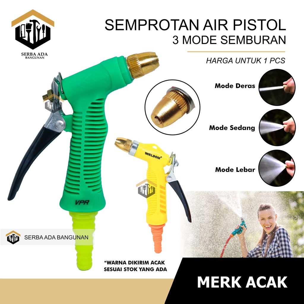 Semprotan air/ hose nozzle/ semprotan taman/ pistol semprotan tembak Air Taman Kebun l Hose Nozle l Model Pistol