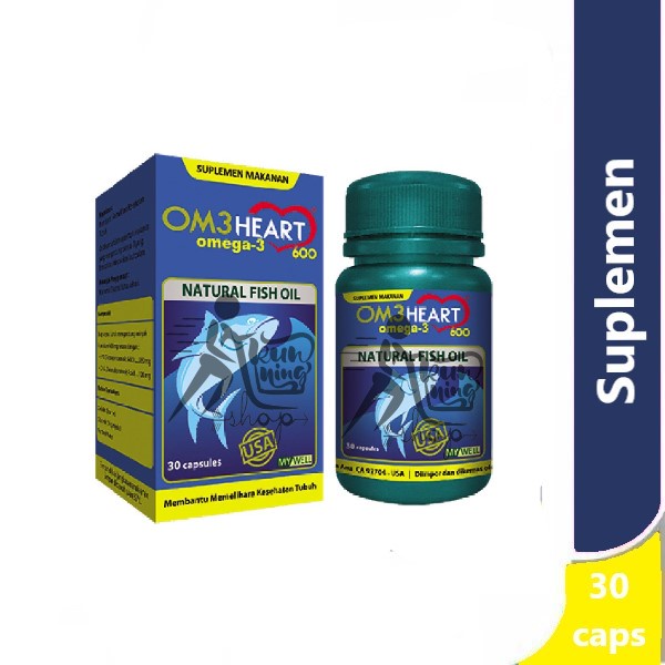 Om3heart Omeheart 30 kapsul - suplemen omega 3 minyak ikan untuk kolesterol