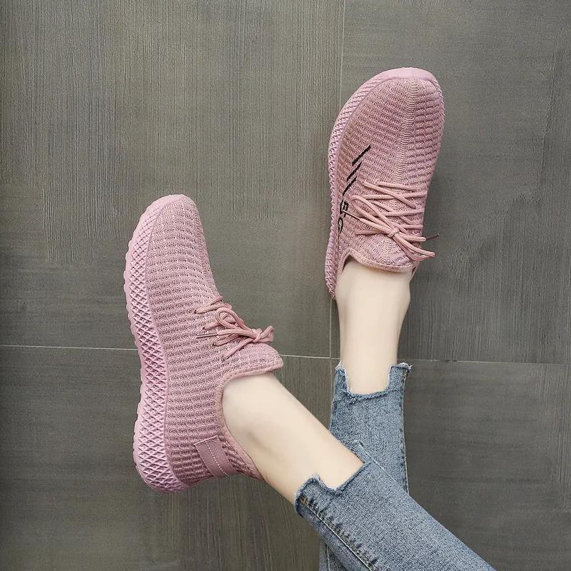 TOPGROSIR LV0101 SEPATU SNEAKERS WANITA IMPORT SPORT MOTIF SEPATU RAJUT KEKINIAN SEPATU KANVAS IMPORT WANITA