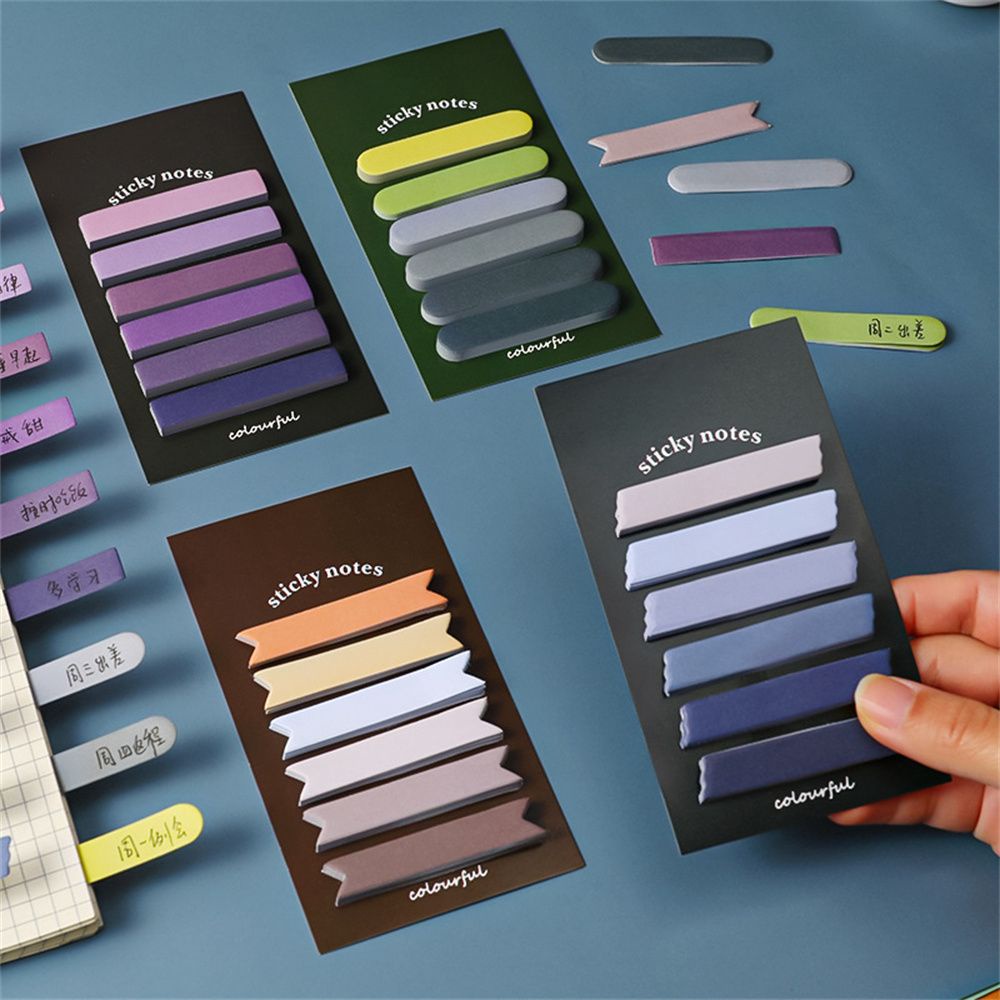 Lanfy 120 Lembar Sticky Note / Memo Pad Aneka Warna Morandi Untuk Kantor / Sekolah