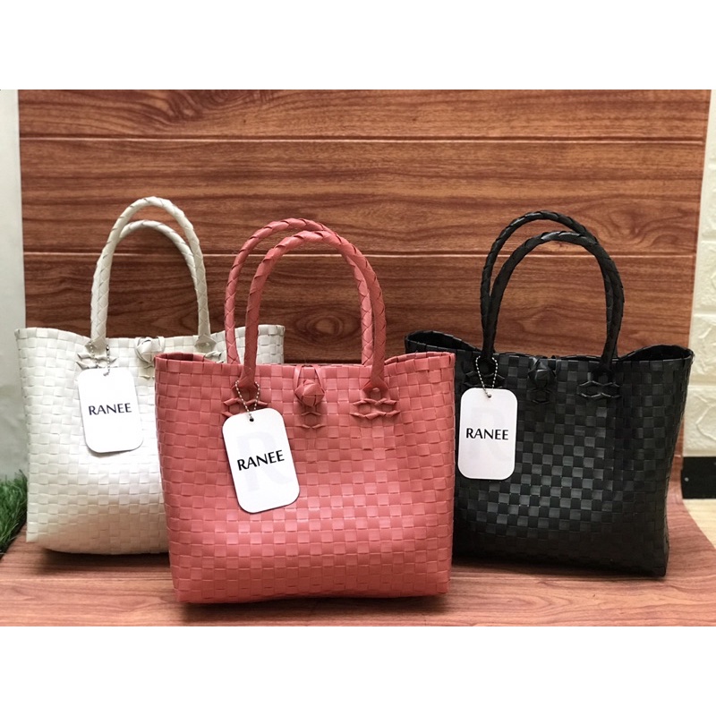 Tas Anyaman SANTI Hampers Polos Small Ukuran 21 x 10 Tinggi 20 Serbaguna / Tas Anyaman HAMPERS Serba