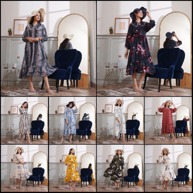 DRESS/BAJU DASTER GHINA SERIES BY. SENYENYAKITU.ID