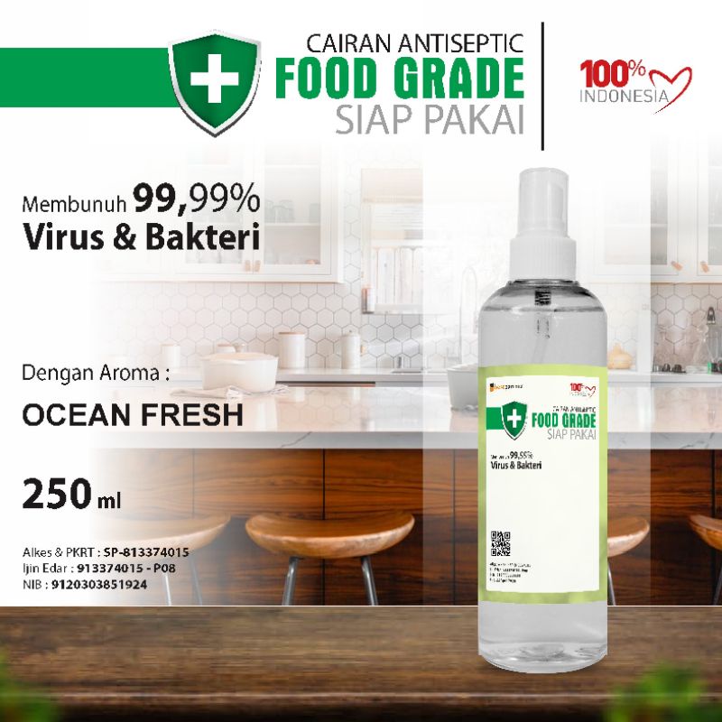 Desinfektan FoodGrade siap pakai aneka aroma wangi segar spray 250 ml