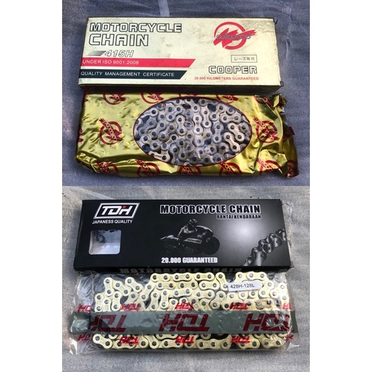 RANTAI WILWOOD TDH 428H 415H SLIM PANJANG 128L GOLD CHAIN RANTE GIR GEAR UNIVERSAL BEBEK RX KING CBR
