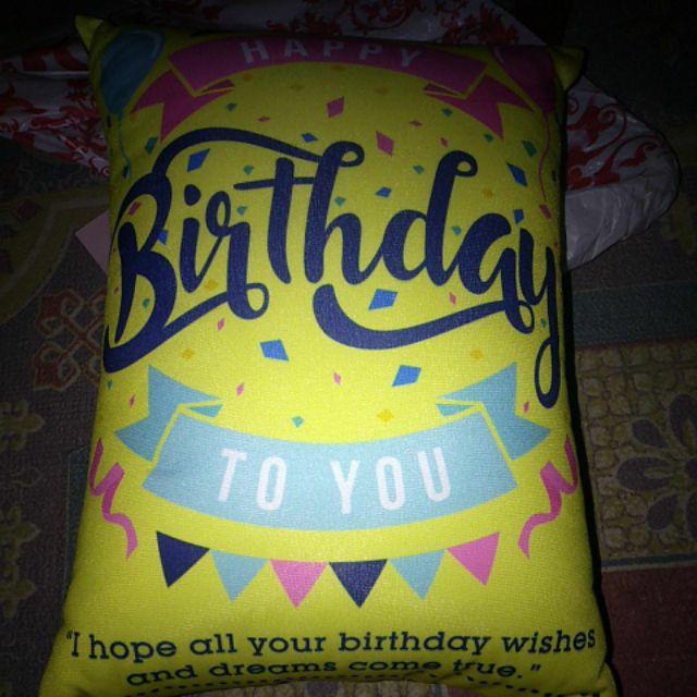 Kado Hadiah Ulang Tahun Bantal Ucapan Tema Dream Come True - 30x40cm