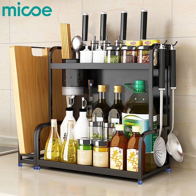 MICOE rak dapur stainless steel 2 tingkat rak bumbu rak MICOE rak dapur stainless steel 2 tingkat rak bumbu rak