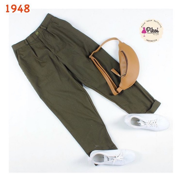 Celana panjang wanita murah / celana katun wanita / celana highwaist cewek / celana polos cewek 1948